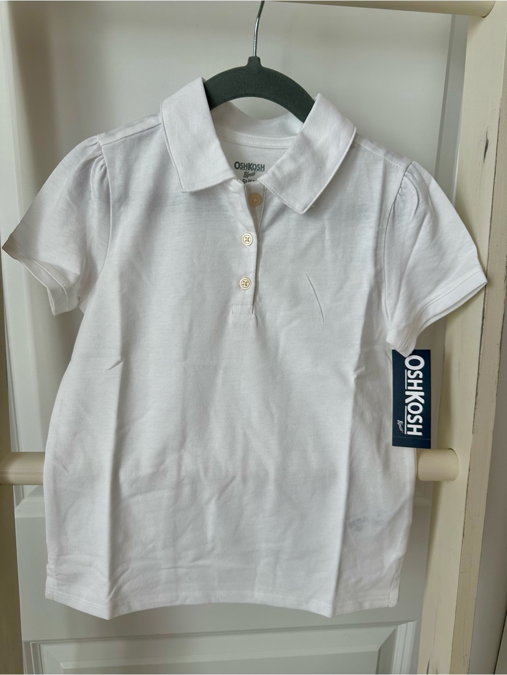 Set of 2 Girls OshKosh B'gosh White Short-Sleeve Polos {Size 5T | NWT}
